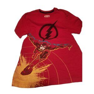 Justice League The Flash Red Graphic Tee Shirt Size 18 Cotton Youth Boys